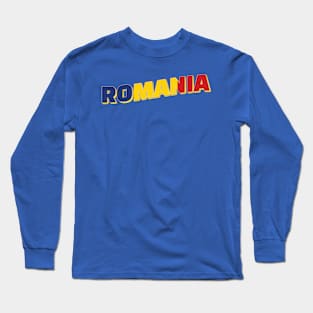 Romania Vintage style retro souvenir Long Sleeve T-Shirt